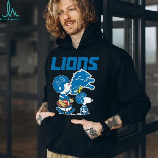Detroit Lions Peanuts Snoopy Charlie Brown And Woodstock T shirt