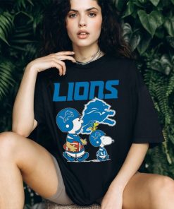Detroit Lions Peanuts Snoopy Charlie Brown And Woodstock T shirt