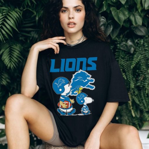 Detroit Lions Peanuts Snoopy Charlie Brown And Woodstock T shirt