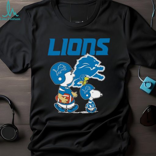 Detroit Lions Peanuts Snoopy Charlie Brown And Woodstock T shirt