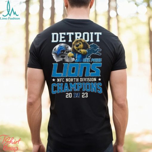 Detroit Lions Roary Mascot NFC North Division Champions 2023 One Pride Essentials T Shirt
