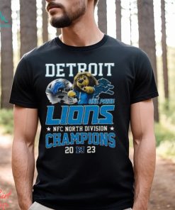 Detroit Lions Roary Mascot NFC North Division Champions 2023 One Pride Essentials T Shirt