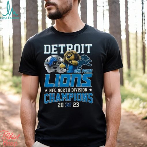 Detroit Lions Roary Mascot NFC North Division Champions 2023 One Pride Essentials T Shirt