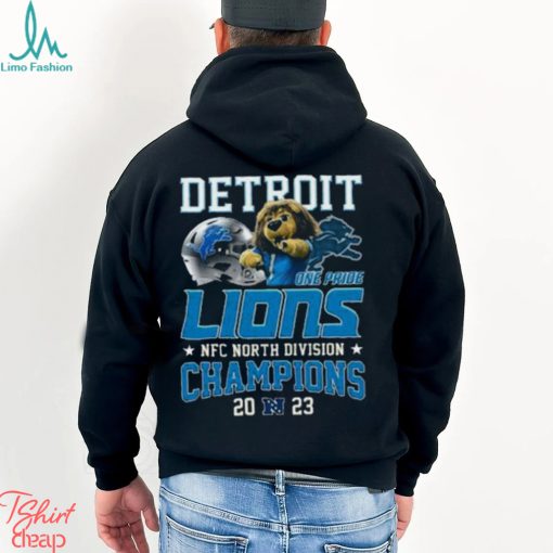 Detroit Lions Roary Mascot NFC North Division Champions 2023 One Pride Essentials T Shirt