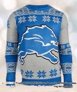 Detroit Lions Wool Holiday Sweater