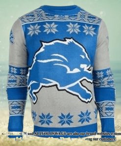 Detroit Lions Wool Holiday Sweater