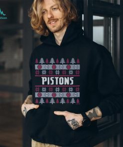 Detroit Pistons Holiday Christmas Tree T Shirt