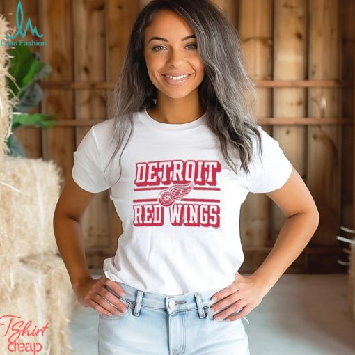 Detroit Red Wings Champion Tri Blend Dual Stripe Long Sleeve T Shirt