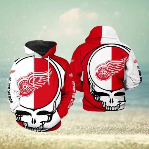 Detroit Red Wings Grateful Dead 3D Printed Hoodie