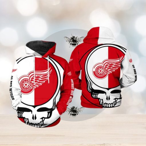 Detroit Red Wings Grateful Dead 3D Printed Hoodie