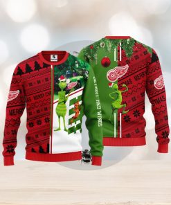 Detroit Red Wings Grinch & Scooby doo Christmas Ugly Sweater 1