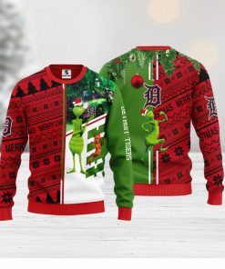 Detroit Tigers Grinch & Scooby doo Christmas Ugly Sweater 1