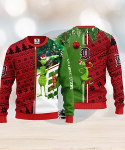 Detroit Tigers Grinch & Scooby doo Christmas Ugly Sweater 1