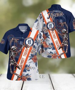 Detroit Tigers Skull Set Hawaiian Shirt And Short For Men And Women