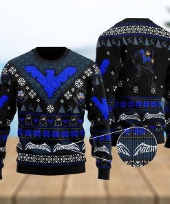 Dick Grayson Nightwing Christmas Woolen Christmas Sweater