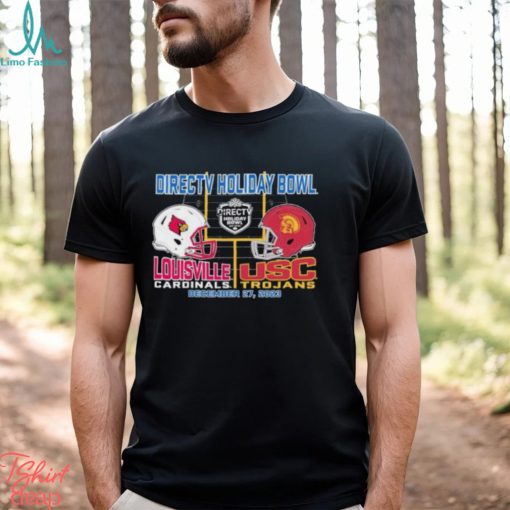 Directv Holiday Bowl Louisville Cardinals vs USC Trojans 2023 Dueling Helmet T Shirt