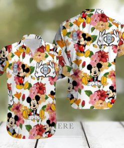 Disney Mickey Mouse And Busch Light Beer Hawaiian Shirt