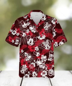 Disney Mickey Mouse Floral Aloha Hawaiian Shirt