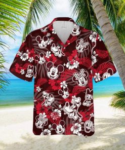 Disney Mickey Mouse Floral Aloha Hawaiian Shirt