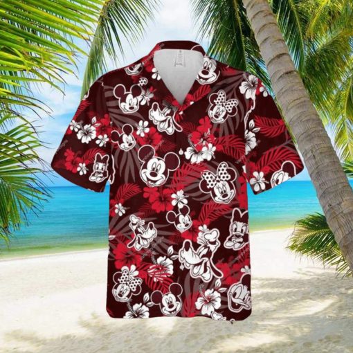 Disney Mickey Mouse Floral Aloha Hawaiian Shirt