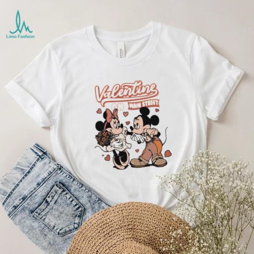 Disney Mouse Mickey and Minnie couple Valentine on main street shirt