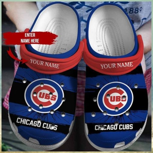 Dive into Baseball Fandom Personalized Chicago Cubs Themed Clog Footwear Design