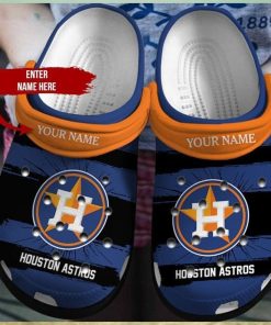 Dive into Baseball Fandom Personalized Houston Astros Artistry Exclusive Clog Design