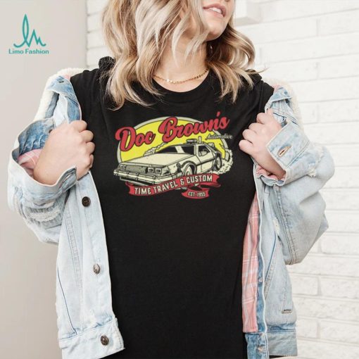 Doc Brown’s Automotive Time Travel and Custom Est 1955 vintage retro t shirt
