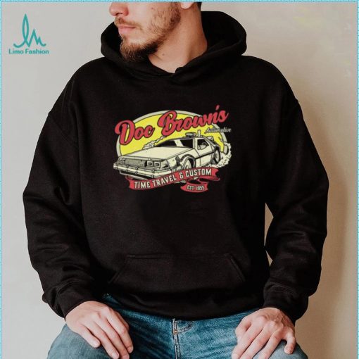 Doc Brown’s Automotive Time Travel and Custom Est 1955 vintage retro t shirt