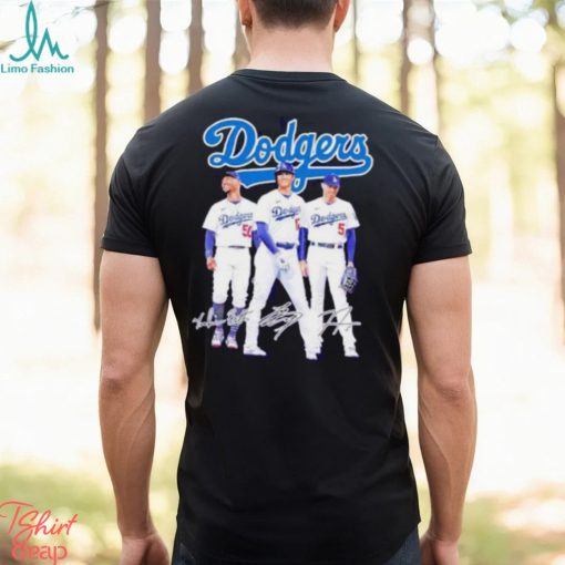 Dodgers Mookie Betts Shohei Ohtani Freddie Freeman Signatures T Shirt