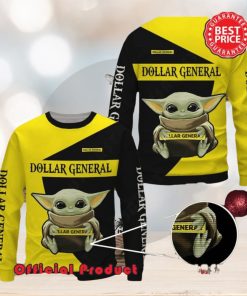 Dollar General Baby Yoda With Logo Ugly Christmas Sweater