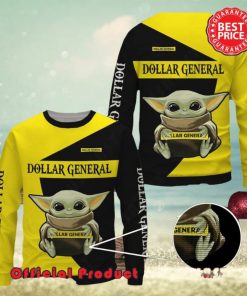 Dollar General Baby Yoda With Logo Ugly Christmas Sweater