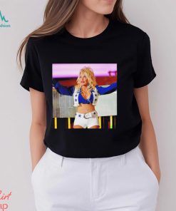 Dolly Parton wears Dallas Cowboys cheerleader uniform photo shirt