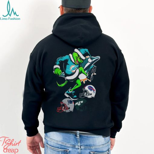 Dolphins Merch The Grinch Miami Dolphins Stomp On NFL Teams Christmas Shirt