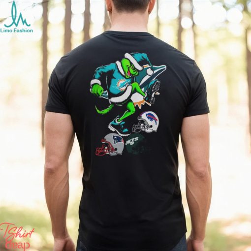 Dolphins Merch The Grinch Miami Dolphins Stomp On NFL Teams Christmas Shirt