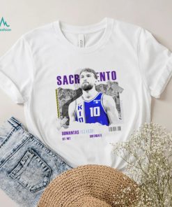 Domantas Sabonis Sacramento Kings basketball player information paper shirt