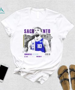 Domantas Sabonis Sacramento Kings basketball player information paper shirt