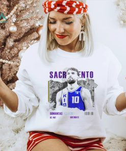 Domantas Sabonis Sacramento Kings basketball player information paper shirt