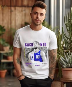 Domantas Sabonis Sacramento Kings basketball player information paper shirt