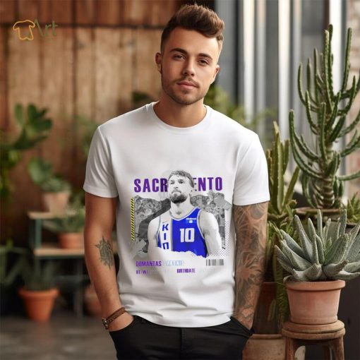 Domantas Sabonis Sacramento Kings basketball player information paper shirt