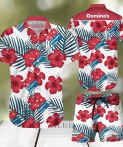 Domino’s Pizza Tropical Flower Aloha Hawaiian Shirt & Short For Men And Women