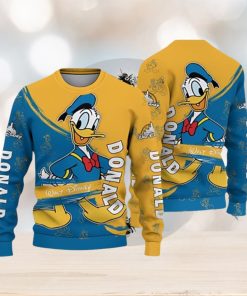 Donald Duck Blue Yellow Disney Carrtoon Lover Ugly Christmas Sweater 3D Printed Men And Women Holiday Gift