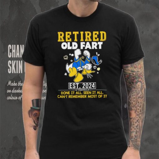 Donald Duck Retired old fart est 2024 done it all seen it all shirt