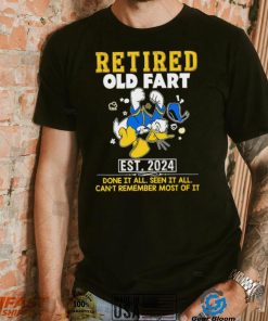 Donald Duck Retired old fart est 2024 done it all seen it all shirt