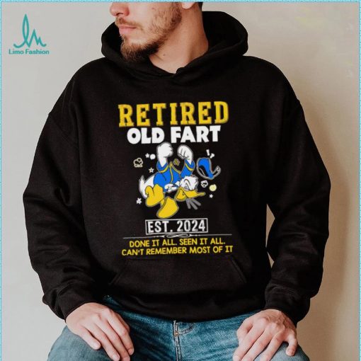 Donald Duck Retired old fart est 2024 done it all seen it all shirt