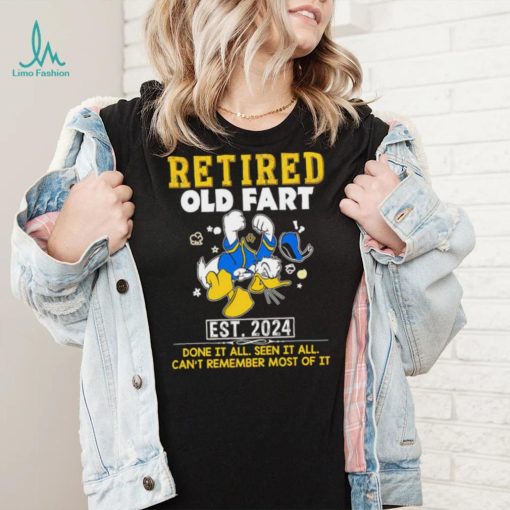 Donald Duck Retired old fart est 2024 done it all seen it all shirt
