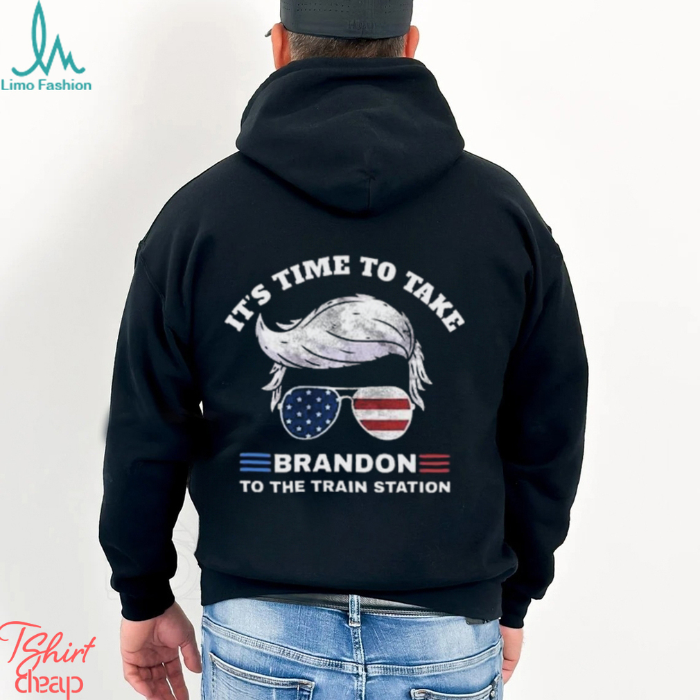 Donald Trump flag america flag It’s time to take Brandon to the train station Shirt Donald Trump flag america flag It’s time to take Brandon to the train station Shirt