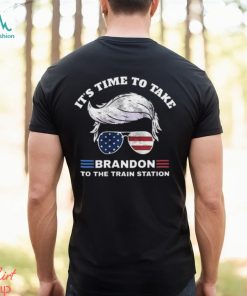 Donald Trump flag america flag It’s time to take Brandon to the train station Shirt, hoodie, sweater, long sleeve and tank top Donald Trump flag america flag It’s time to take Brandon to the train station Shirt