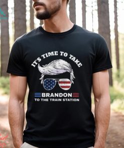 Donald Trump flag america flag It’s time to take Brandon to the train station Shirt, hoodie, sweater, long sleeve and tank top Donald Trump flag america flag It’s time to take Brandon to the train station Shirt