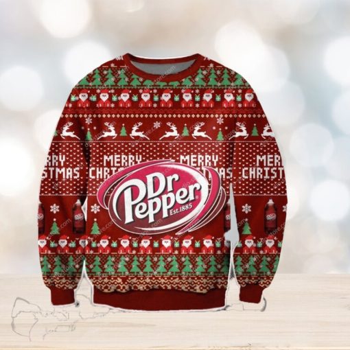Dr Pepper Merry Christmas Ugly Xmas Wool Knitted Sweater